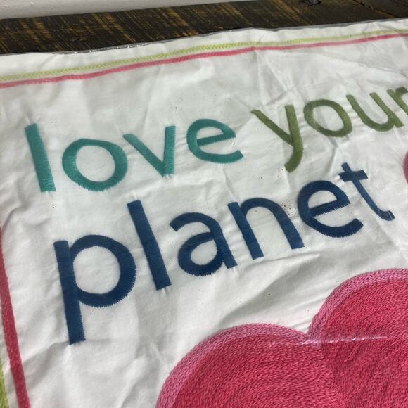 PB Teen Love‎ Your Planet Pillow Cover Sham Square 18 x 18 New Pottery Barn - Picture 4 of 6